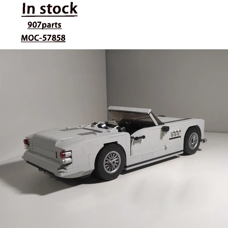 

MOC-57858 New Classic Convertible Sports Car Building Blocks Model, 907 Parts, Creative Birthday Toy Gift for Boys and Children