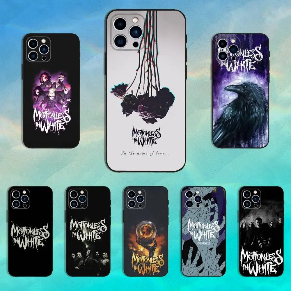 

M-Notionless In W-Whites Phone Case For iPhone 16,15,14,13,12,11 Plus,Pro Max,XS,X,XR,SE,Mini,8,7,Soft Silicone Black Cover