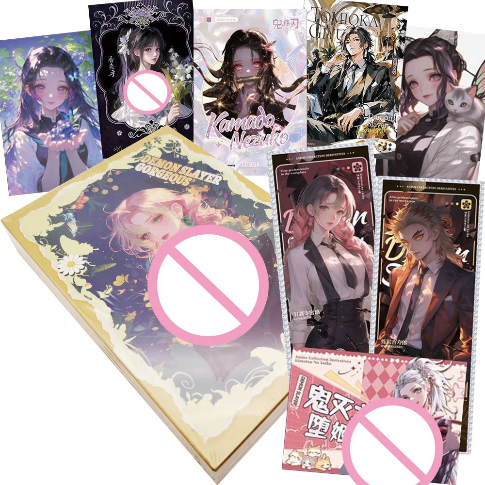 

Demon Slayer Collection Cards for Boys Girls Anime Goddess Charm Dreamy Color Paper Rare Hidden Cards Exquisite Creative Gifts