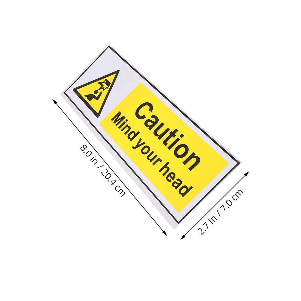 2 قطعة مشاهدة ملصقات سلامة رأسك عالية الوضوح قشر عصا علامات الحذر لمكاتب مستودعات السلالم ذات السقف المنخفض #2