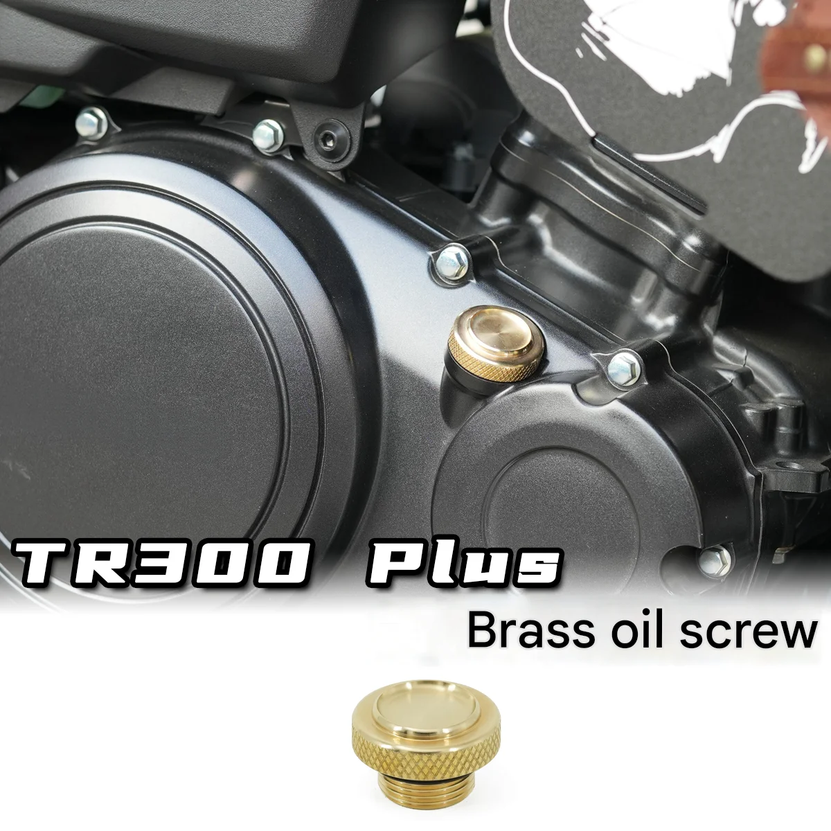 For Haojue TR300 Plus universal modification accessories - brass oil pipe screws and oil filling caps