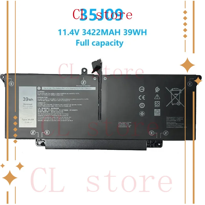 

Новый аккумулятор для ноутбука полной емкости 35J09 11,4 В 39 Втч для Dell Latitude 13 7310 14 7410 серии JHT2H WY9MP XMV7T