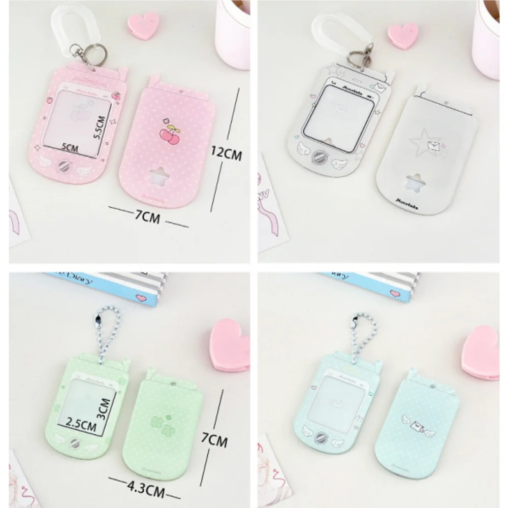Акриловая форма мобильного телефона 3 и 1 дюйм, держатель для фотокарточек, брелок для ключей, держатель для фотокарт Idol для сумки, подвески, школьные канцелярские принадлежности