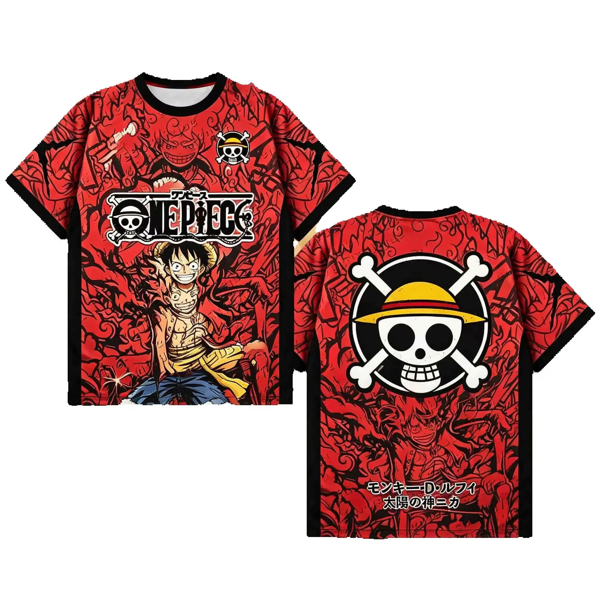 One Piece Monkey D. Luffy Gear 5 Nika T-Shirt 3D Quick Dry For Men Women Kids Anime Fan Tee Children's Short-Sleeved Family Wear