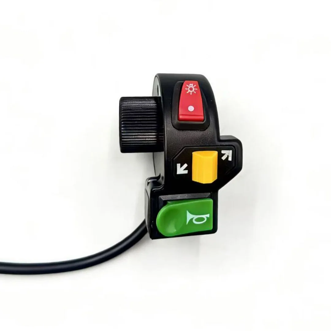 3-in-1 Handlebar Switch for Motorcycle/E-Bike – Light, Horn, Turn Signal, ON/OFF, Fits 22mm Bars