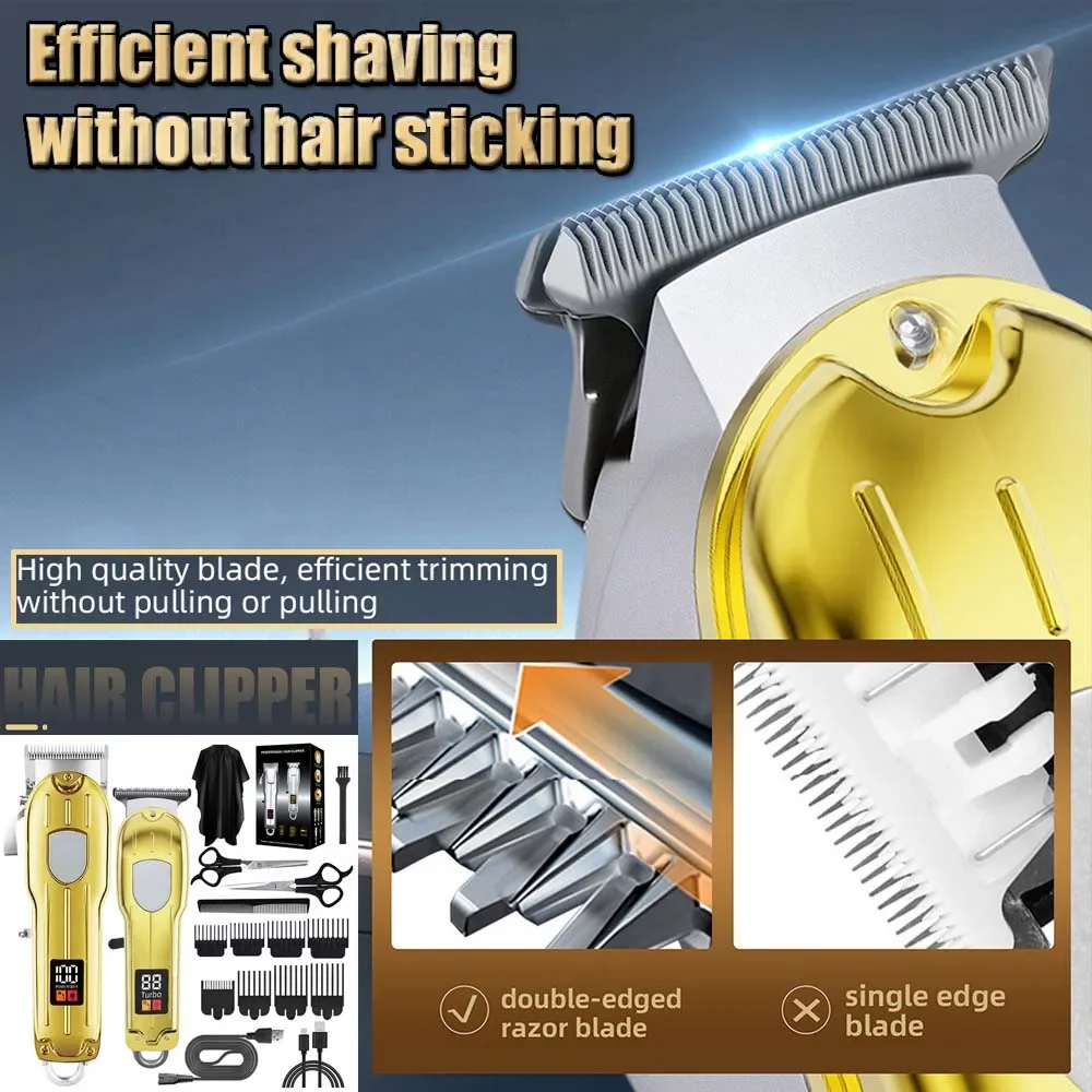 Professionelle Haarschneidemaschine, Friseur-Set mit Trimmer, Kabellose Haarschneidemaschine für Haarschnitt-Kit, Haarschneidemaschine für Männer – Detail 7