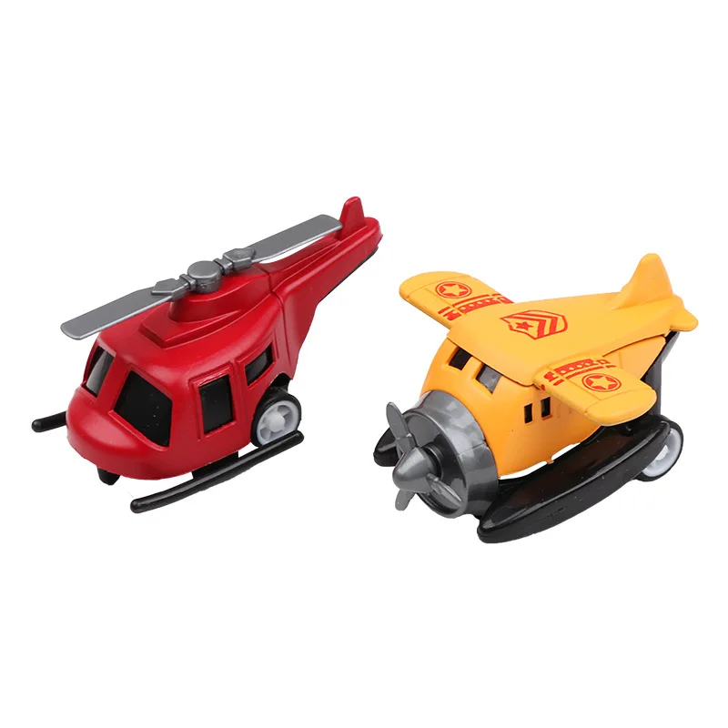 Cartoon Children's Pull-Back Q Version Mini Aircraft Toy Model Gashapon Machine Ornaments - Assorted Styles