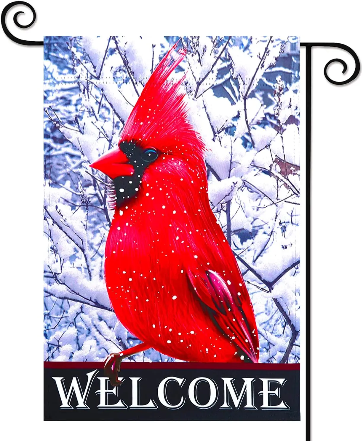 Cardinal Garden Flag, Red Bird Yard Flag Outdoor Vertical Double Sided cardinal bird christmas Decorative 12X18,home outdoor law