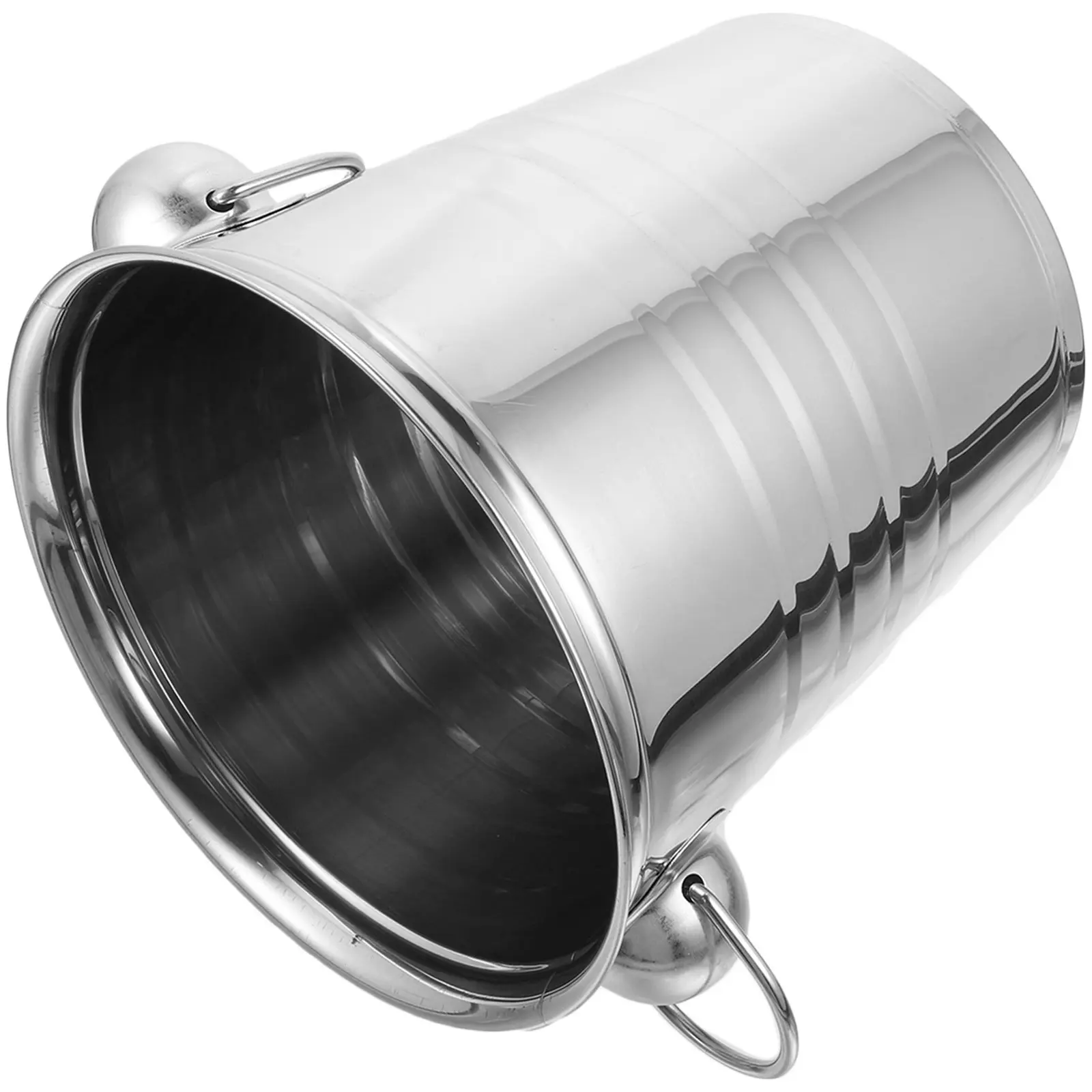 Stainless Steel Thickened Double Handles Ice Bucket 3L Party Bar Wine Beer Cooler Container for Cocktail Bar Ktv