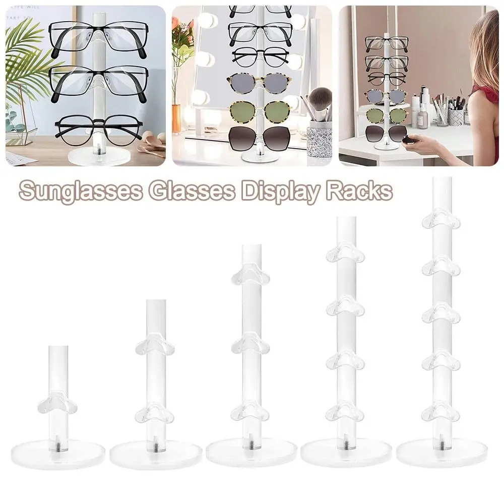 Glasses Storage Acrylic Sunglasses Glasses Display Racks Transparent Multi Layers Glasses Showcase Shelf Window Counter Showcase
