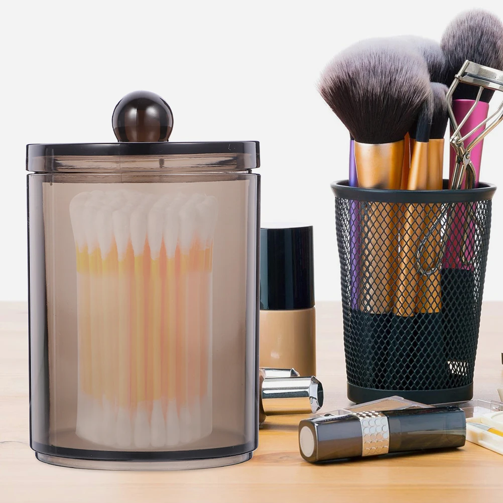 

3 Pcs Cotton Swab Box Pad Organizer Dispenser Bathroom Containers with Lids Cover Jars Plastic Storage
