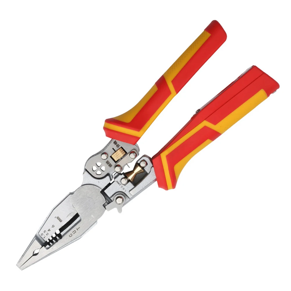 Pince à dénuder avec mesure d'électricité, coupe-câble électrique, ciseaux pour couper et tirer les fils, 9 en 1
