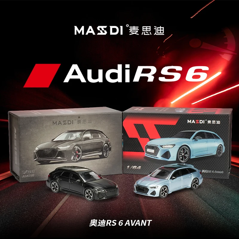 

MASSDI литой под давлением масштаб 1:64 Audi RS 6 Avant модель автомобиля из сплава готовая коллекция имитаций украшение подарок статический дисплей