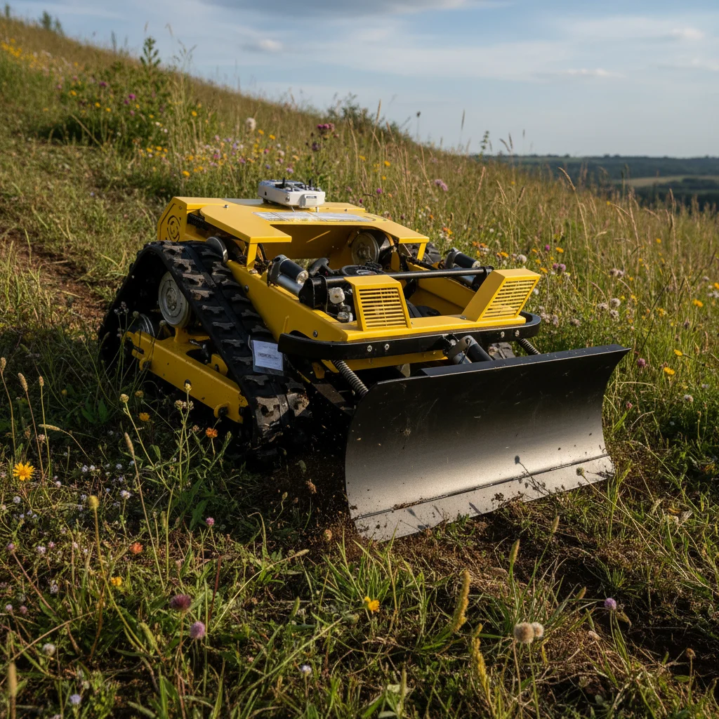Big Power Engine Field Mower Cutting Width 80cm 120cm for Farm Orchard Dam Industrial Control Crawler Lawn Mower