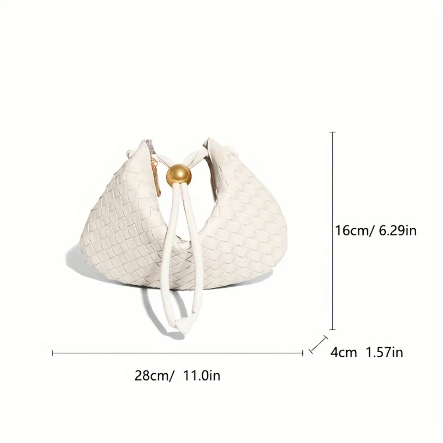 Semi-Circular Handbag, 2024 Fashion Women's Satchel Bag, Versatile Pure Color Elegant Handbag