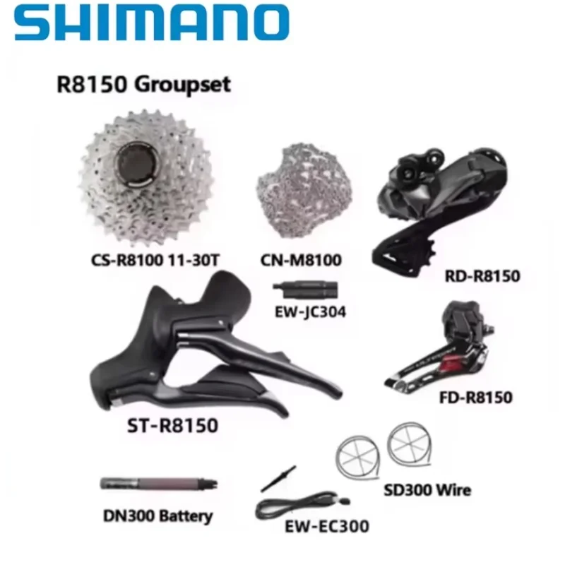 

Shimano ULTEGRA R8150 Di2 Электронная группа 2x12S R8150 Кассета переднего/заднего переключателя DN300 EC300 R8150 Набор для шоссейного велосипеда Di2