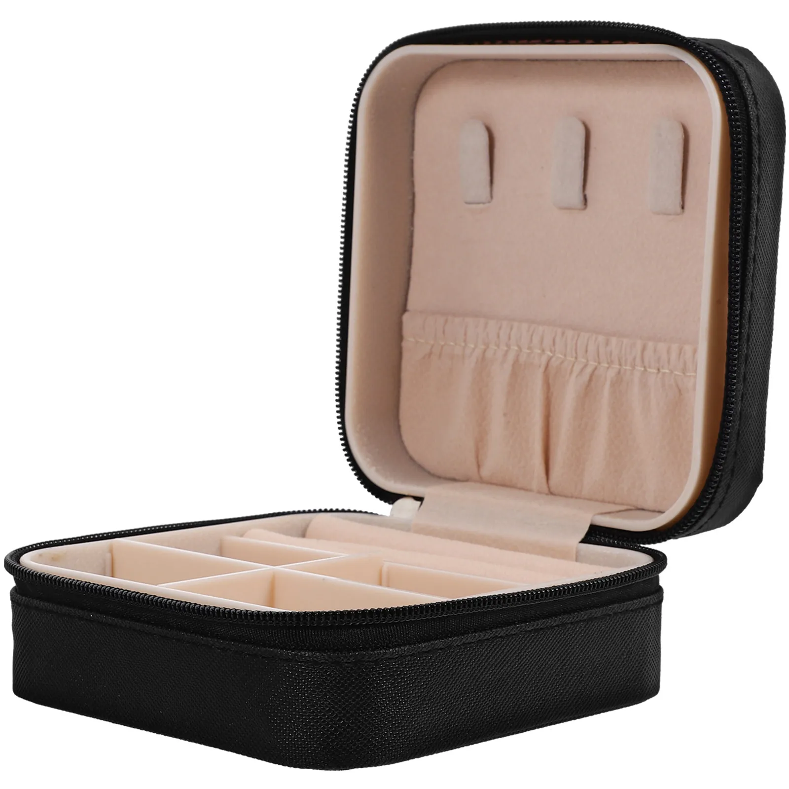 

Small Box Ear Ring Storage Organizer Travel Size Portable Jewelry Case Soft Lining Earring Necklace Holder Jewelry