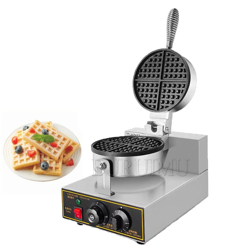 Commercial Stainless Steel Electric Egg Cake Muffin Oven Waffle Maker Waffle Muffin Baking Machine Non-Stick 1200w