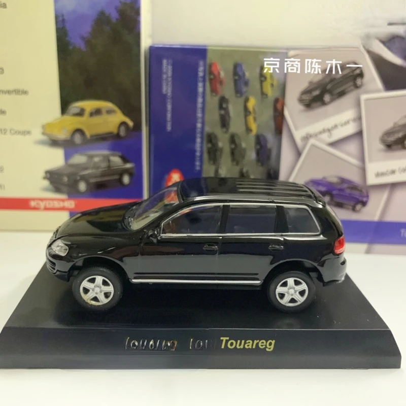 

Коллекция автомобилей KYOSHO Touareg SUV из черного литья под давлением, декоративные модели игрушек для автомобилей, 1/64