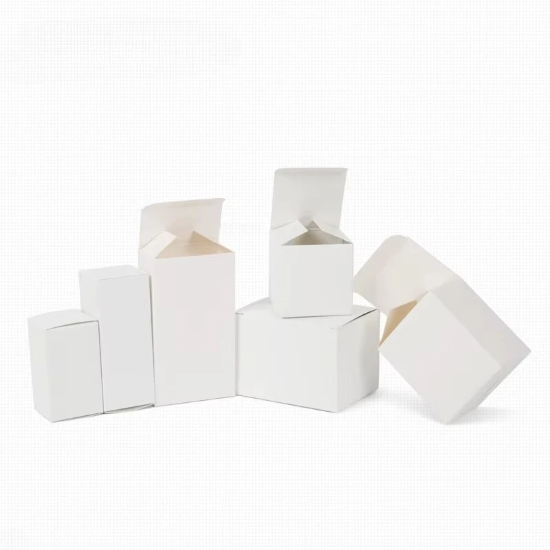 

50pcs/Lot Multi Sizes White Kraft Paper Box Small Gifts Packaging Box Carton Paperboard Wedding Party DIY Supply Packing Boxes
