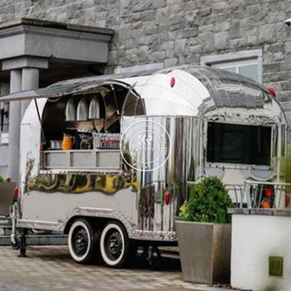 2025 Catering Café Remolques de comida Camión de comida totalmente equipado Cocina móvil Remolque de catering totalmente equipado