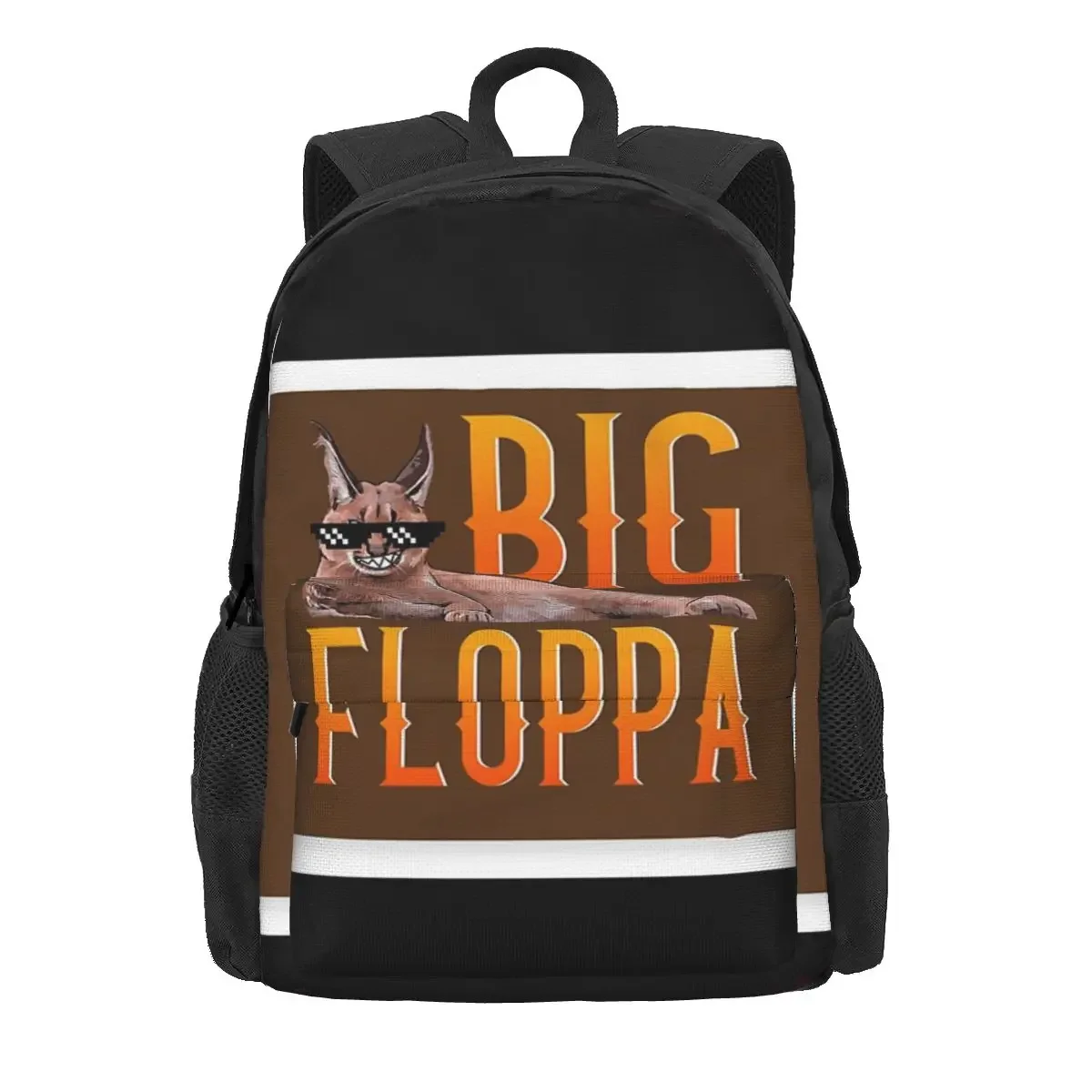 

Big Floppa Animal Cat Backpacks Boys Girls Bookbag Students School Bags Cartoon Travel Rucksack Shoulder Bag Large Capacity