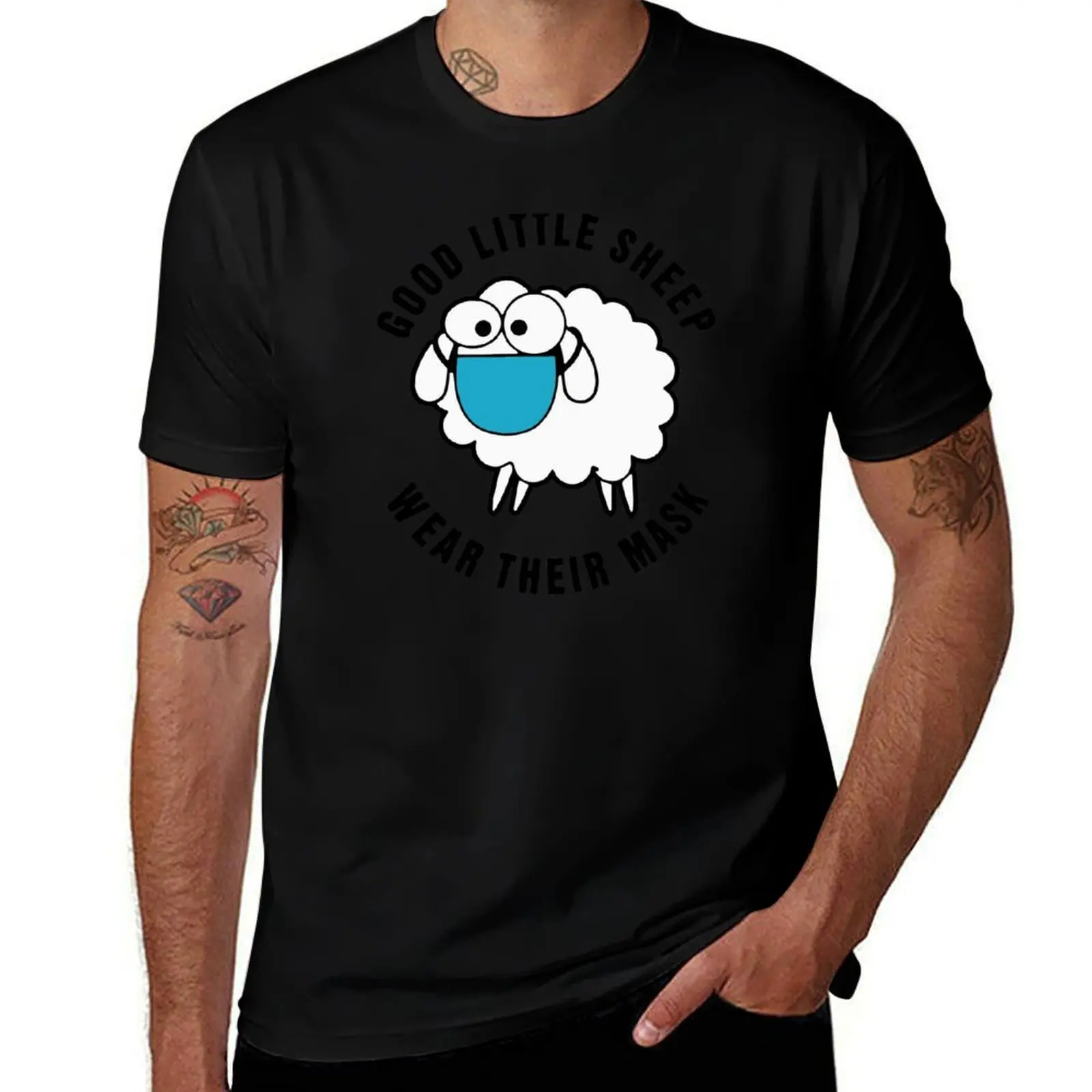 

Masked Sheep T-Shirt man t shirt heavy cotton cotton tshirt 100% T-Shirt