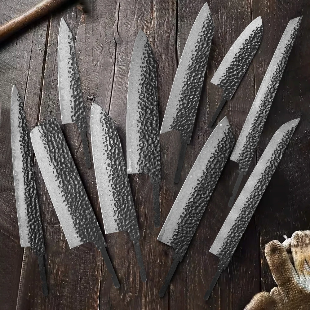 DIY Damascus Steel Chef Knife Blanks 2