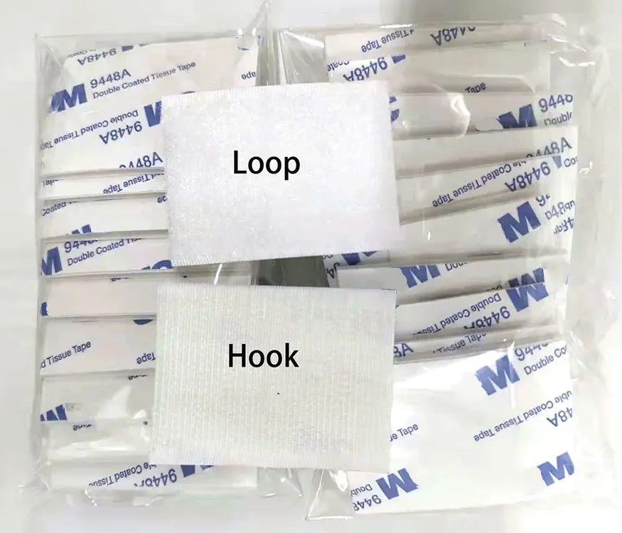10 Stück starke selbstklebende Klettverschlüsse Rechteckige Nylon-Aufkleber Klebeband mit starkem Kleber für DIY-Bastelarbeiten Selbstklebende Nylonaufkleber Stark haftender Klettverschluss Starkes Befestigungsband – Detail 8