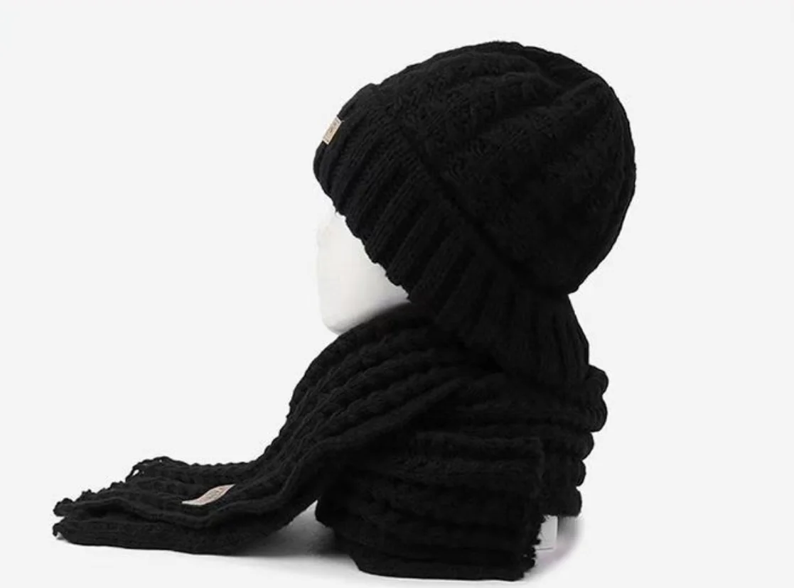 Women's Winter Hat Scarf Warm Integrated Knitted Wool Comfortable Windproof Elastic Fashion Ear Protection Multi functional