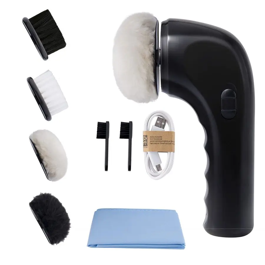 

Shoe Cleaner Brush, Electric Shoe Polisher Brush Shoe Shiner Dust Cleaner Portable Leather Cleaner Care Kit for Shoes