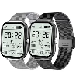 For LIGE 22mm Mesh Watch Band for LIGE 2023 Bracelet Wrist Strap Loop for LIGE 2023 Watchband Accessories