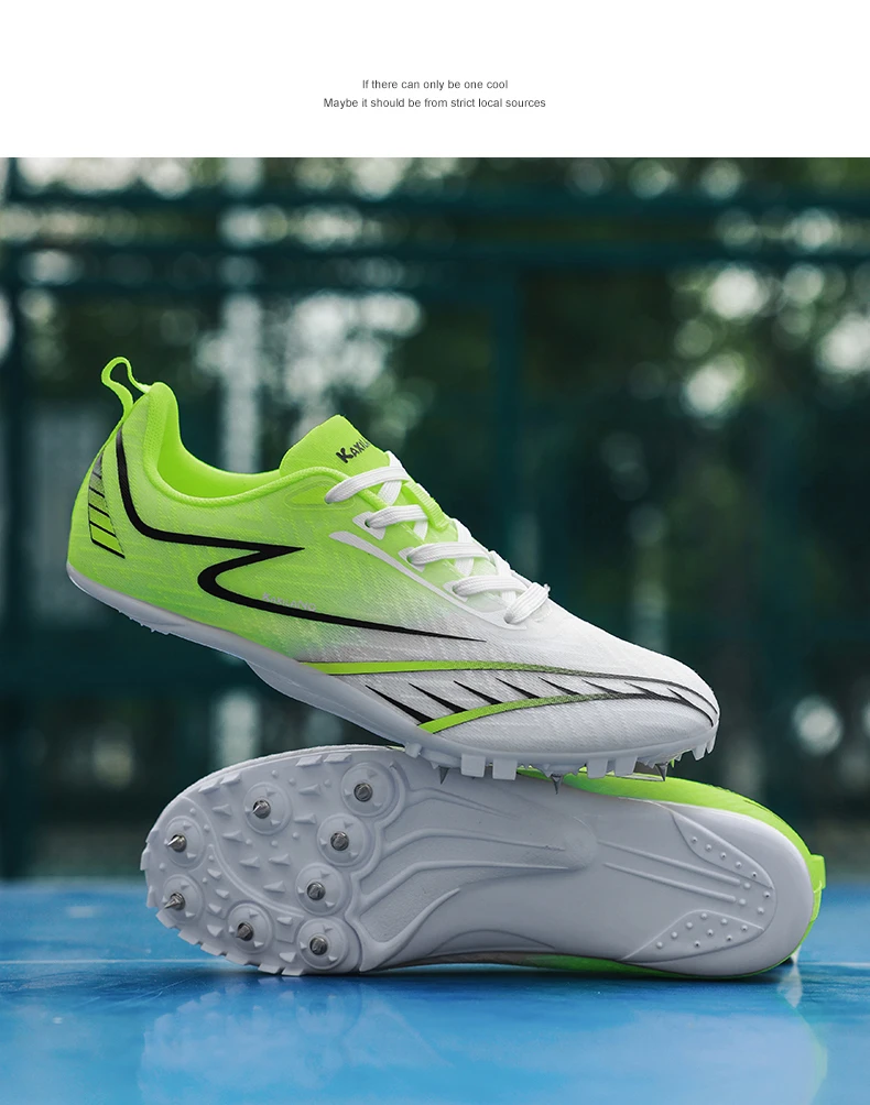 Men Track Spike Soft Professional Athletic Long Jump Running Field Sprint Shoes Light Weight Non Slip Nails Race Racing Match