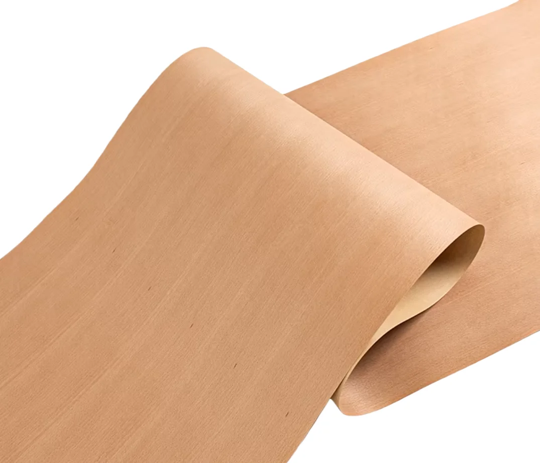 

0.25MM Kraft Paper Backed Natural Width Red Beech Straight Grain Wood Veneer Furniture Decoration Veneer