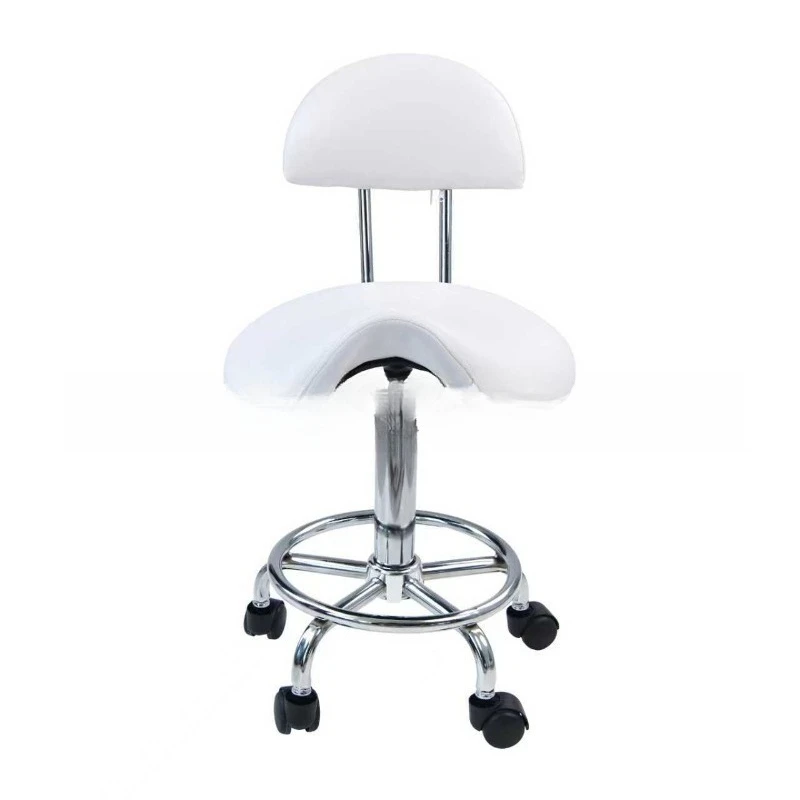 Classic hair salon stool with backrest, hydraulic lift 360 rotation, multi-functional saddle chair