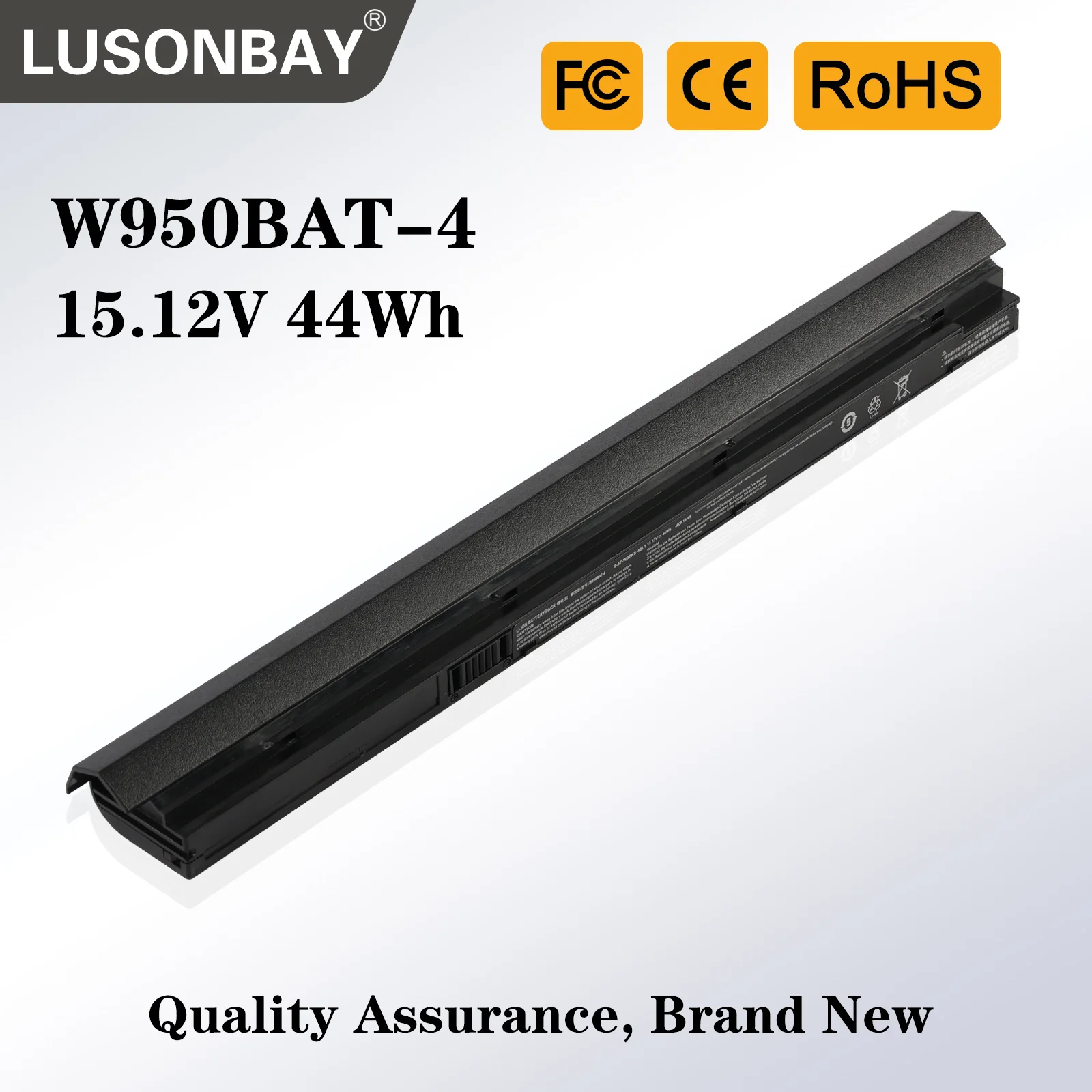 

LUSONBAY W950BAT-4 Battery for laptop Clevo 6-87-W95KS-42F 6-87-W95KS W950BAT-4 W940JU W940LU W950JU W950TU W950BU W950KU 44WH