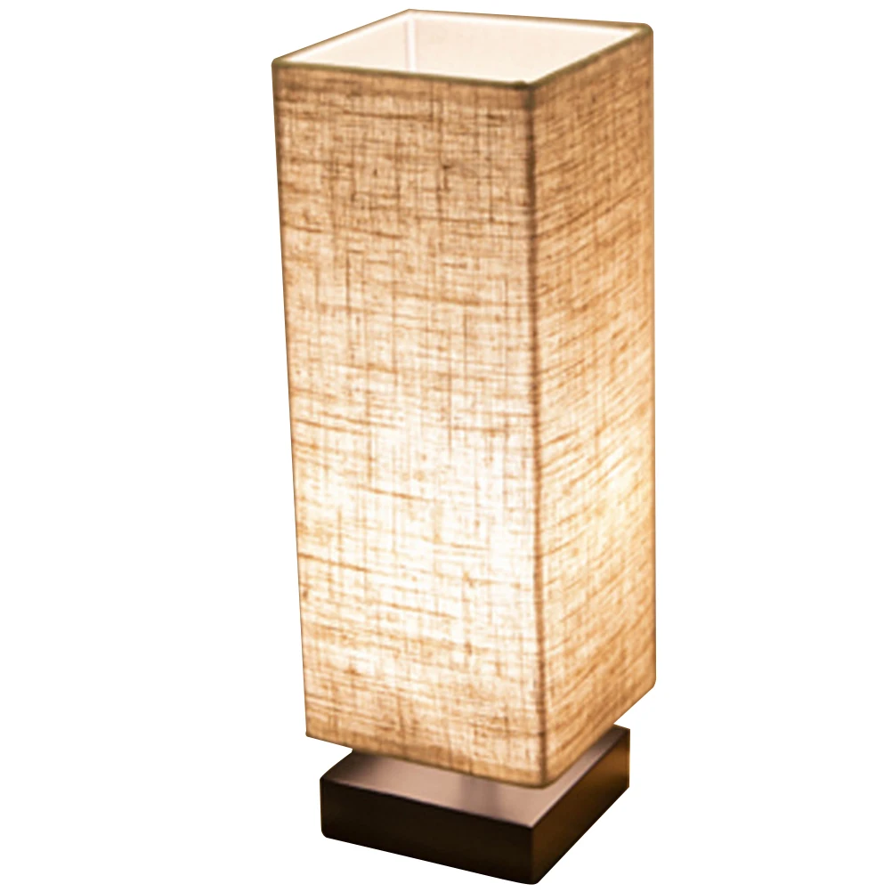 

E27 Black Base Linen Shade Table Lamp for Bedroom Living Room Home Decor Cloth Lampshade Non Dazzling Gentle Lighting Desk Light