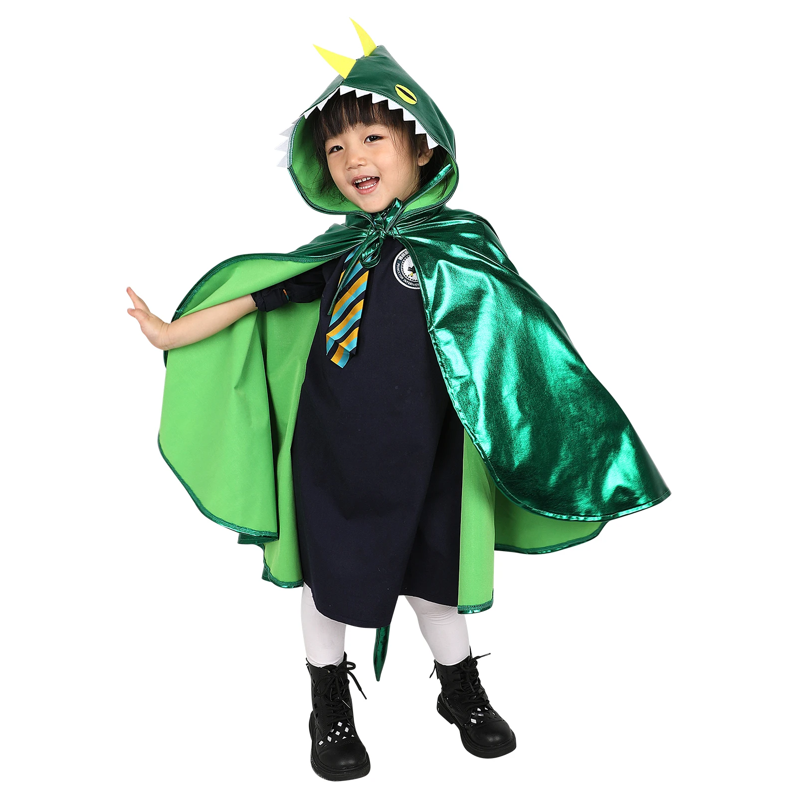 Dinosaur Costume Cape Cosplay Kid Dragon Cloak Cool Fashion Lifelike Dress Up Halloween Masquerade Party Performance Stage Prop