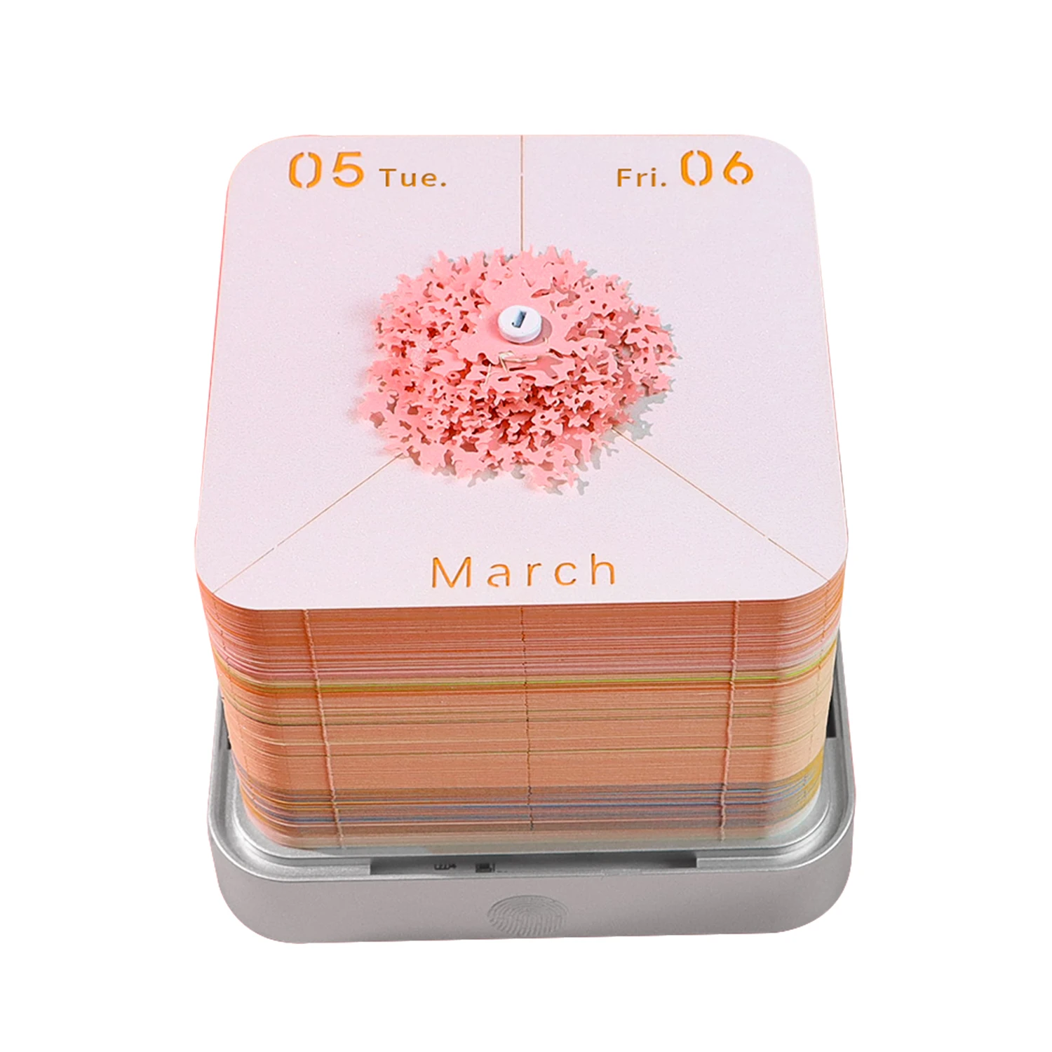2026 Creative 3D Sky Castle Paper Carving Calendar - Tear-off Stereoscopic Sticky Notes for Home Office Desktop Decor Ornament
