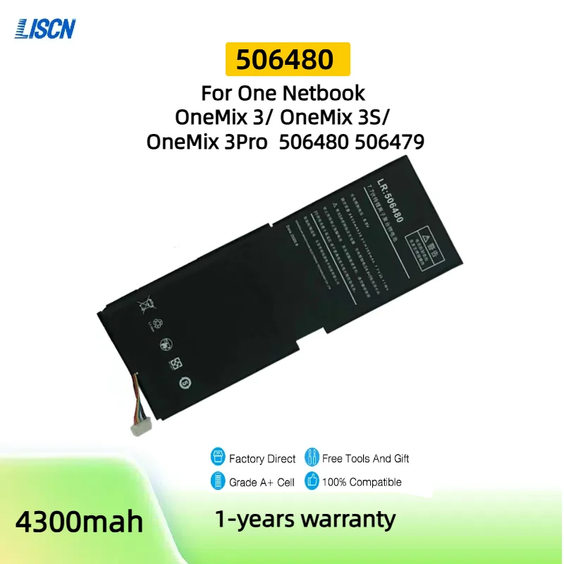 

One-Netbook OneMix 506480 506479 356585 H-687292P Laptop Battery For One-Netbook OneMix 3 OneMix 3S OneMix 3Pro 4300mah