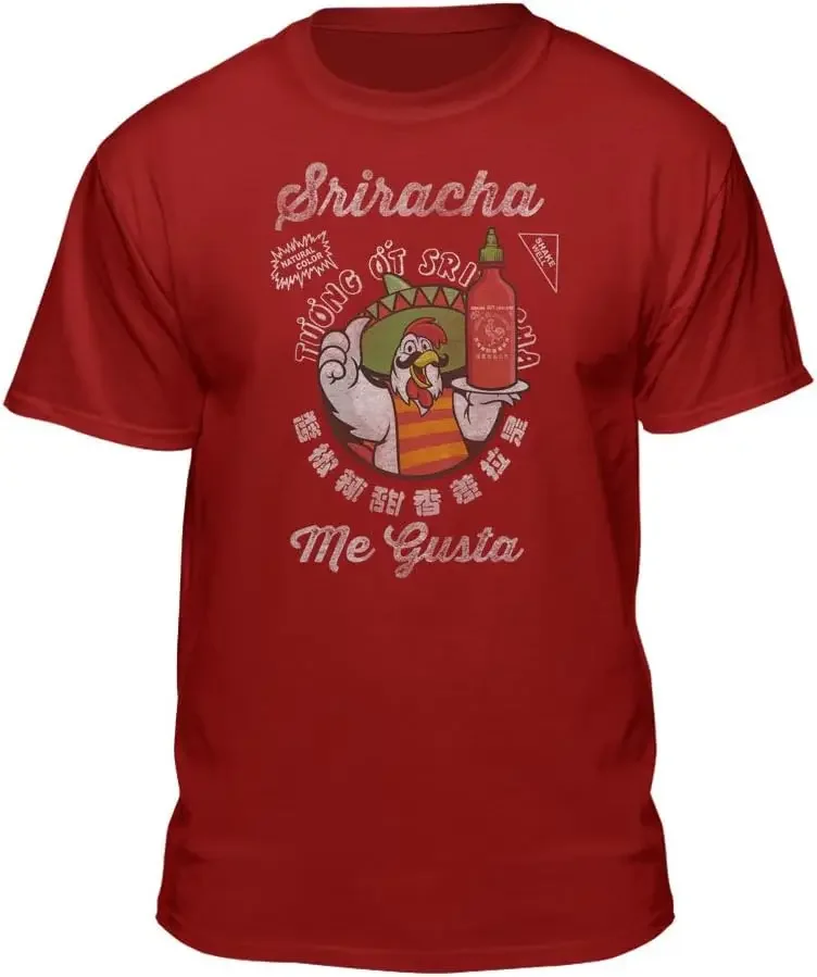 Me Gusta Sriracha Hot Chili Sauce Men's Graphic T Shirt Tees High Quality 100%Cotton Short Sleeve