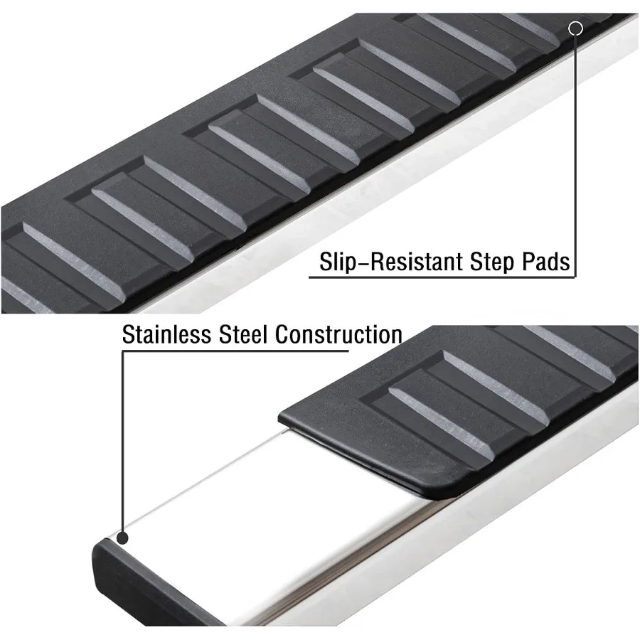 2009-2018년형 닷지 램 1500 크루 캡용으로 설계된 6인치 탄소강 러닝 보드, 향상된 접근성과 내구성 제공