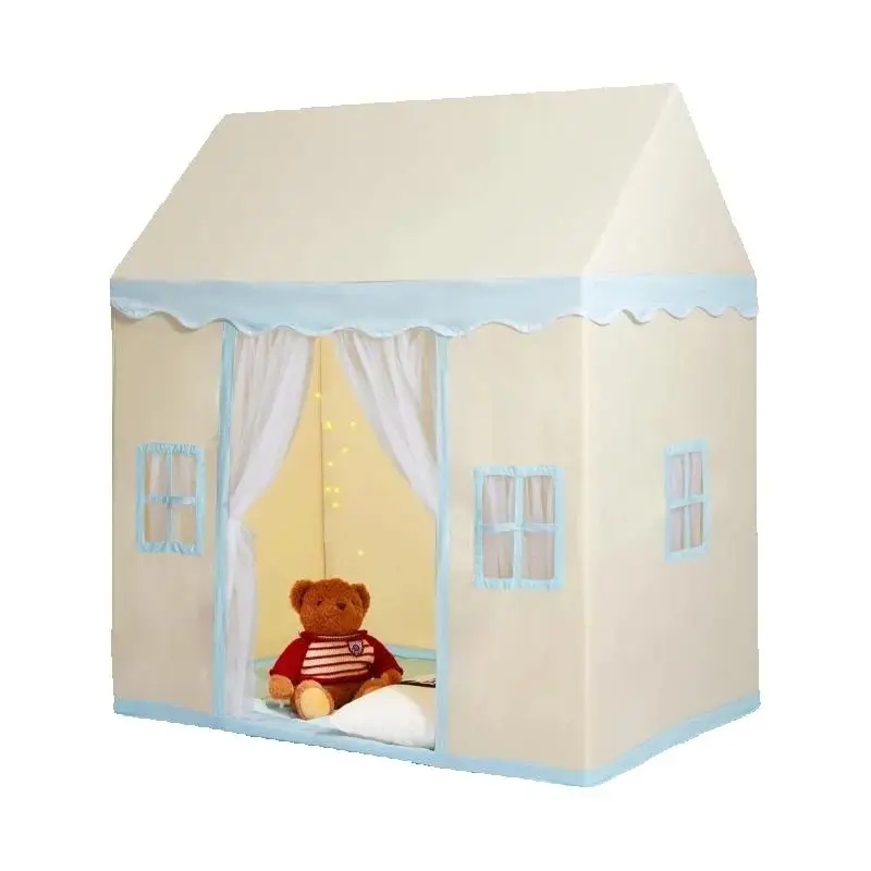 SucceBuy Tenda da gioco per bambini Tenda per bambini per bambini 1-5 anni Tenda per bambini Tappetino e tenda Lampada Tenda per bambini con finestra Tenda castello