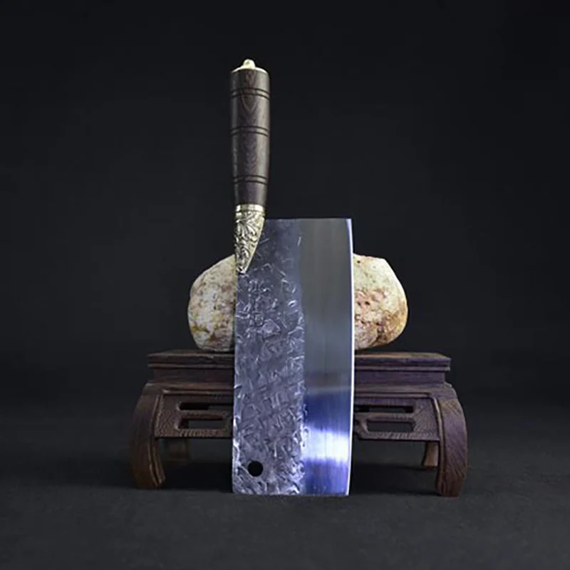 

7.5 Inch Chinese Chef Knife 7Cr17CoMoV Stainless Steel Blade Wood Handle Slicing Vegetables Cleaver Meat Handmade Kitchen Knives