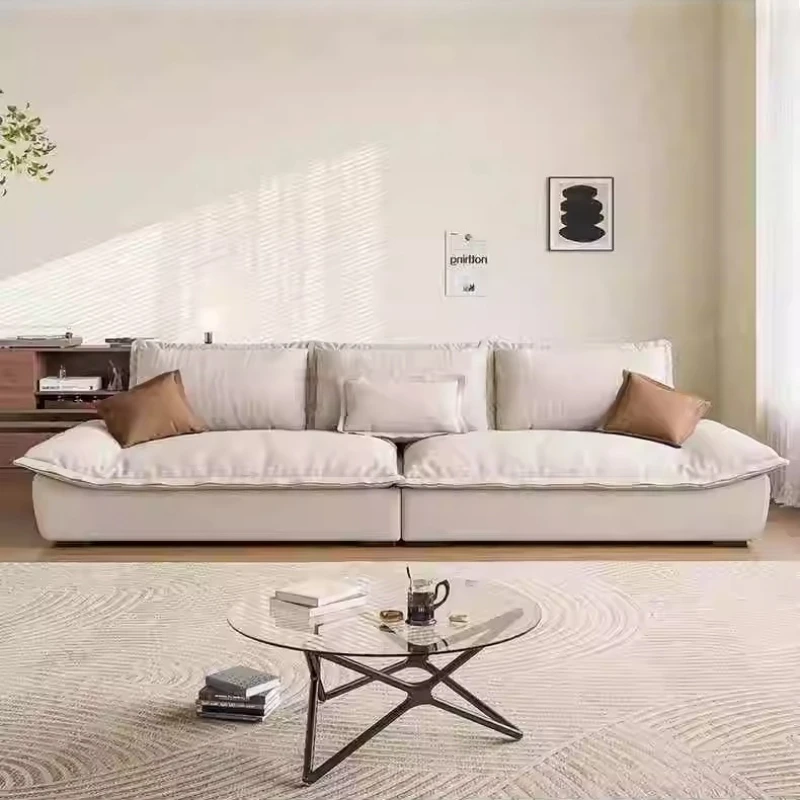 أرائك غرفة المعيشة المقطعية المستلقة باللون الأبيض المقاوم للماء أرائك غرفة فاخرة على الأرض أثاث Woonkamerbanken الحديث الرخيص #4