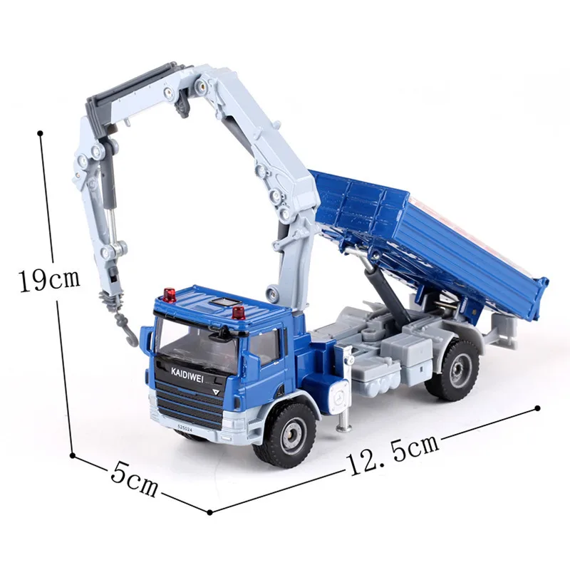 Alloy Truck 1/50 Crane Transport Vehicle Tractor Engineering Car Model Diecast Cars Collections Children's Toys for Kids Gifts
