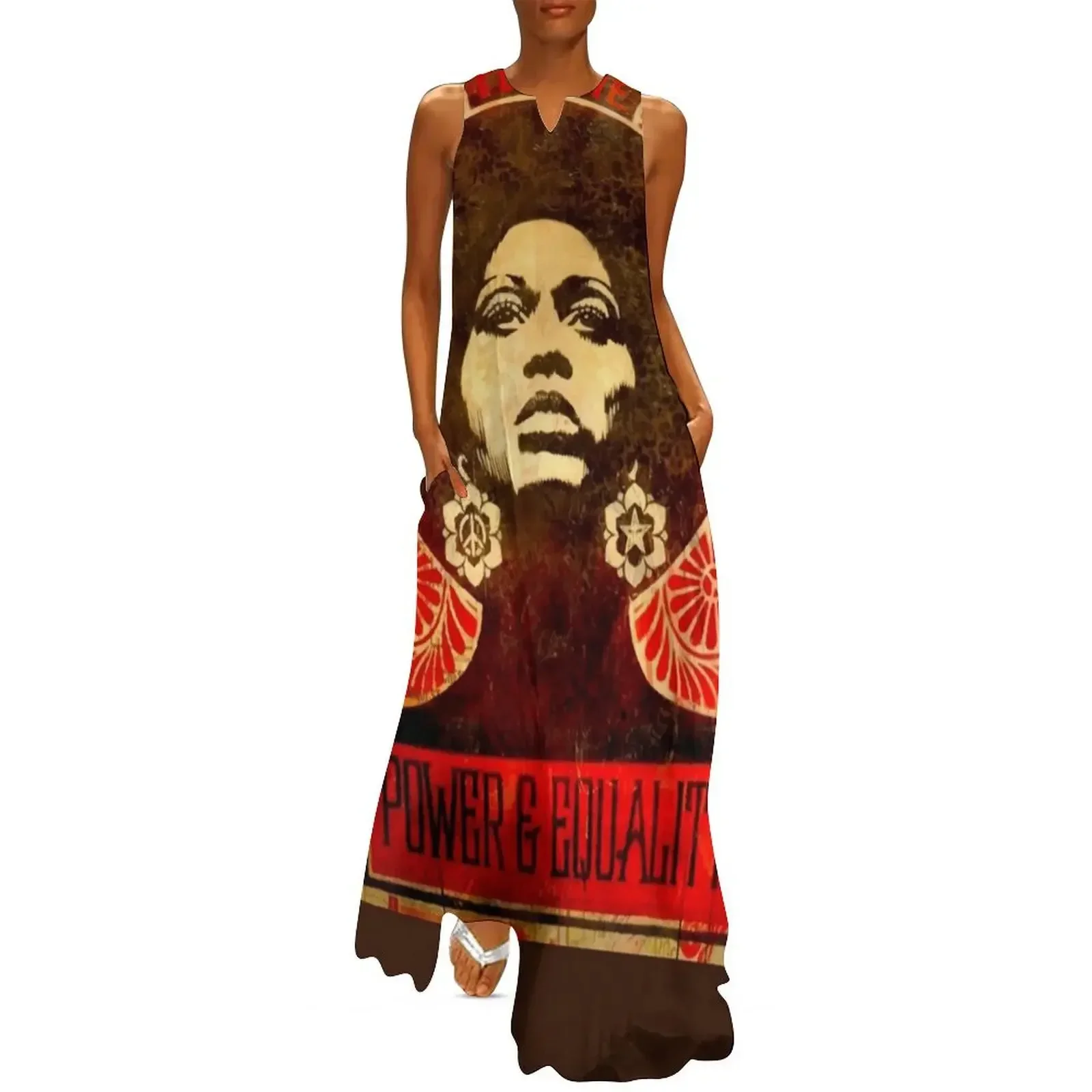 

Angela Davis poster 1971 Long Dress Dress woman women's evening dress 2025 Women's summer suit Prom gown