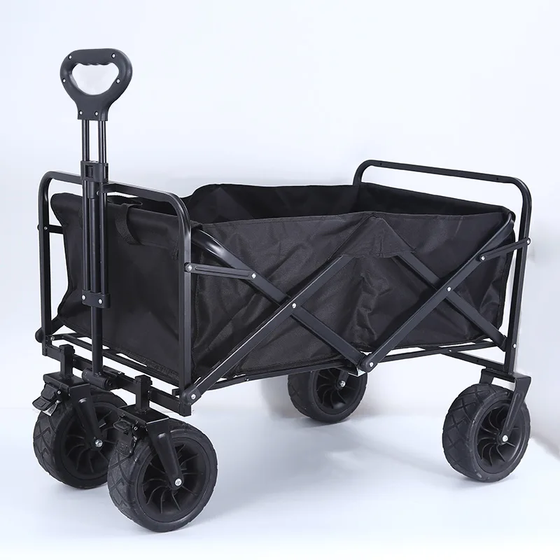 5/8inch Foldable Trailer Portable Trolley Outdoor Camping Load-bearing 100kg Easy Handling of Large Items