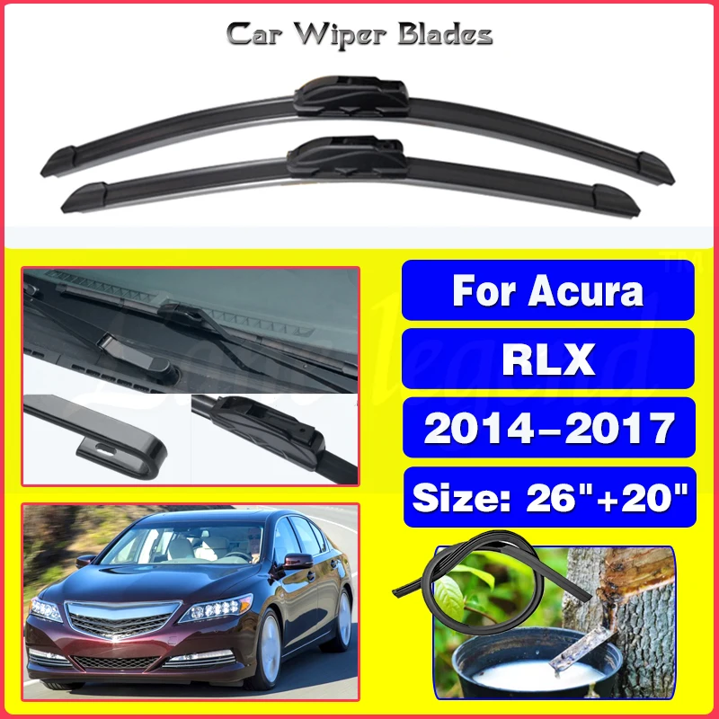 

Car Front Windshield Wipers For Acura RLX 2014-2017 Wiper Blade Rubber 26"+20" Car Windshield Windscreen Accessories 2015 2016