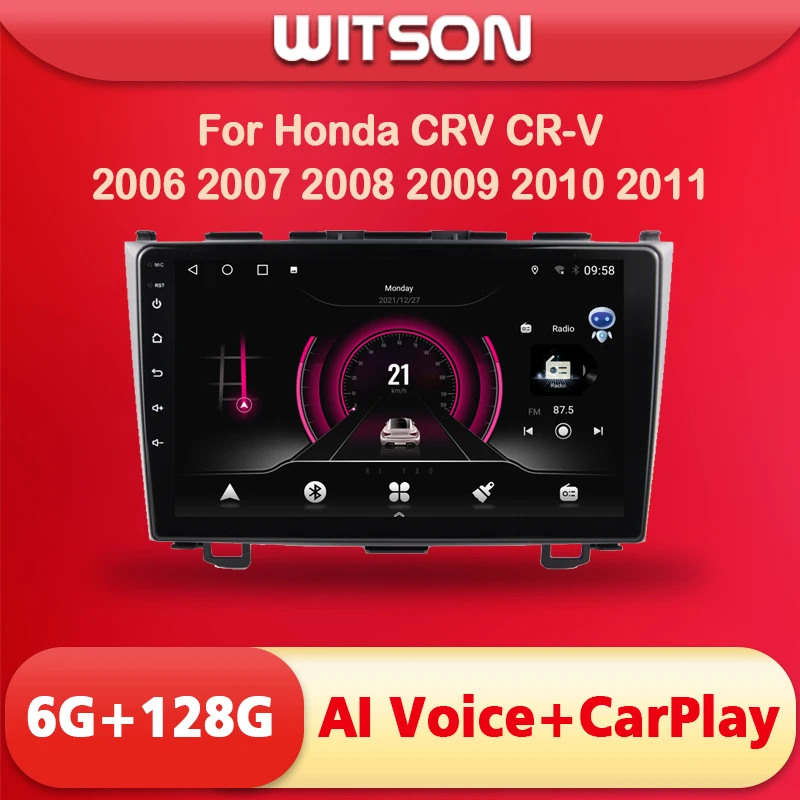 

WITSON 9 inch Android AI VOICE 1 Din in Dash Car radio For HONDA CRV 2006-2011 Car auto stereo navigation GPS